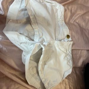 WOMENS KHAKI AND WHITE SHORTS